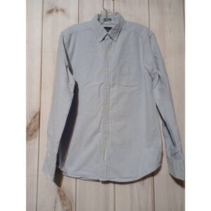 American Eagle Shirt Men's Medium‎ Blue Chambray Button Front Long Sleeve